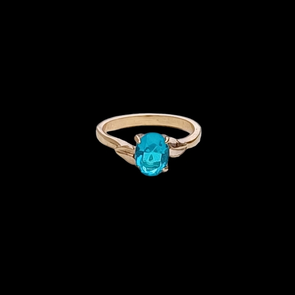 Aquamarine Gold Ring - Picture 7 of 11